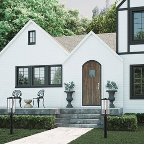 Westover Outdoor Post Light with Round Fitter