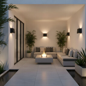 Kakudo Outdoor Dark Sky Wall Light by Visual Comfort Studio