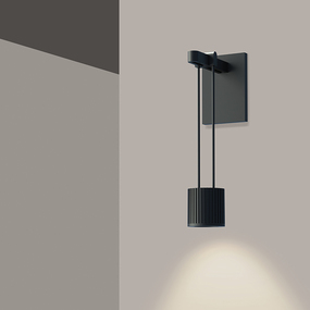 Suspenders Wall Light with Suspended Cylinder Luminaire