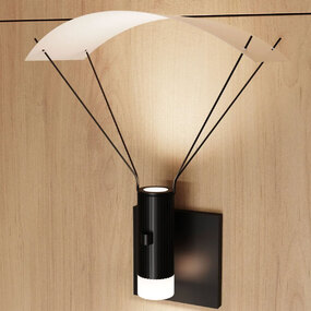 Suspenders Wall Light with Parachute Luminaire