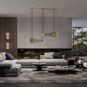 Stratum Linear Pendant by Studio M