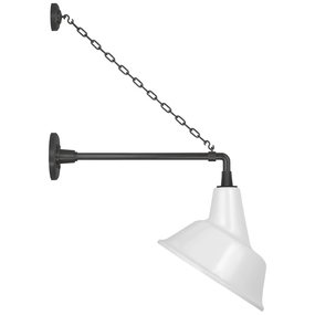 Academy Outdoor Anchored Mack Tilted Bowers Shade Wall Light