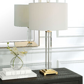 Crystal Column Table Lamp