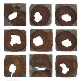 Jungle Wood Wall Art Set of 9