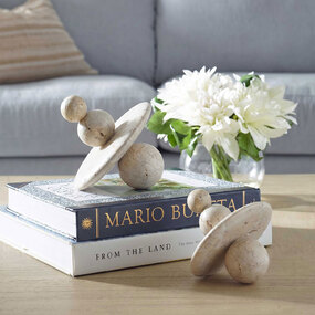 Quarried Indoor/Outdoor Stone Sculpture Set of 2