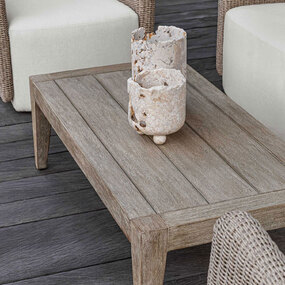Quarried Stone Indoor / Outdoor Candleholder Set of 2