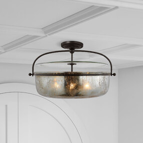 Lorford Lantern Semi Flush Ceiling Light