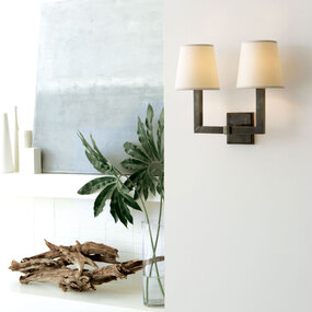 Square Tube Double Wall Sconce