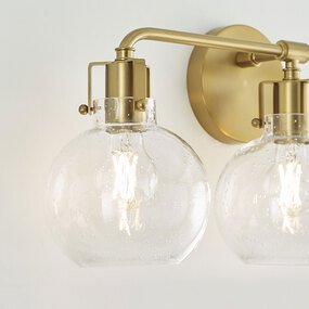 Clara Brass Bathroom Vanity Light