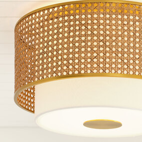 Sawyer Rattan Ceiling Light