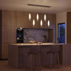 Victoria Slender Linear Multi Light Pendant by Kuzco Lighting Victoria Slender Linear Multi Light Pendant by Kuzco Lighting