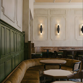 Brut Double Light Wall Sconce by Robert Abbey