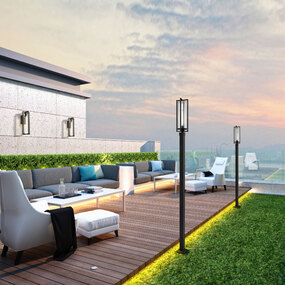 Aura Outdoor Post Light with Square Post