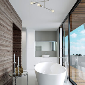 Modernist Linear Semi-Flush by Z-Lite
