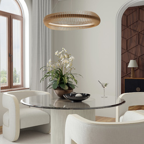 Stecche Di Legno Ring Pendant by Accord Iluminacao Stecche Di Legno Ring Pendant by Accord Iluminacao