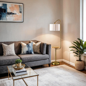 Caldwell Floor Lamp with Shelf by Adesso Corp.