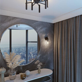 Indra Color-Select Semi Flush Ceiling Light by AFX