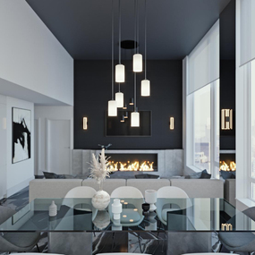 Leo Round Multi Light Pendant by AFX