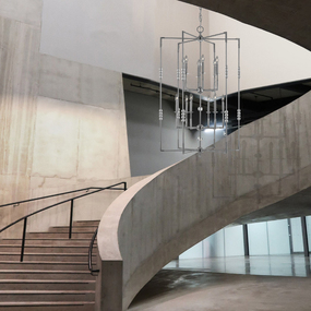 Magro Box Chandelier by American Brass & Crystal