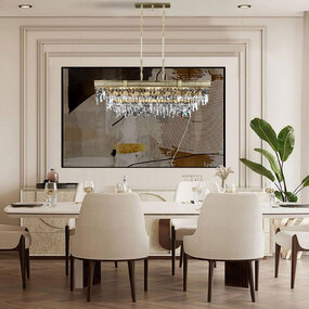 Valencia Modern Linear Pendant by American Brass & Crystal