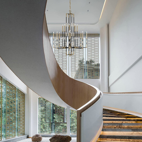 Magro Outer Chandelier by American Brass & Crystal