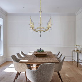 Kensington Spire Linear Chandelier by American Brass & Crystal