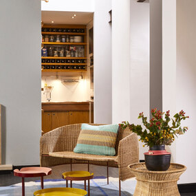Caribe Natural Basket Table by Ames