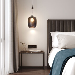 Pendant Suspension 3 with Glass Shade