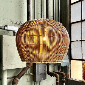 Rattan Bell Pendant