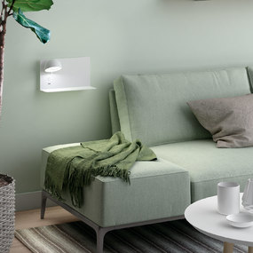 Beddy Wall Light with Long Shelf