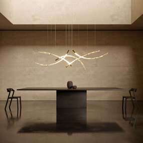 Flare Horizontal Multi Light Pendant by Bomma