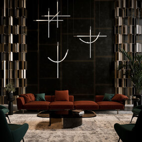 Flare Vertical Multi Light Pendant by Bomma