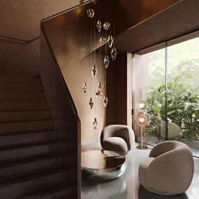 Fragments Round Multi Light Pendant by Bomma