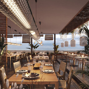Nans Balis Outdoor Linear Pendant by Bover