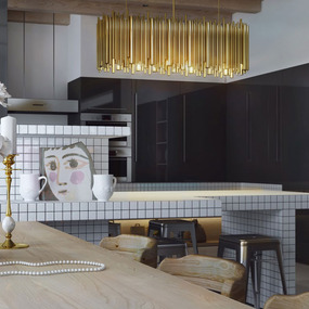 Brubeck Rectangle Pendant by Delightfull