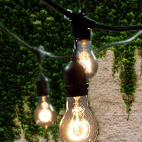 String Light Kit A19 Med Base 48 Foot 15 Socket