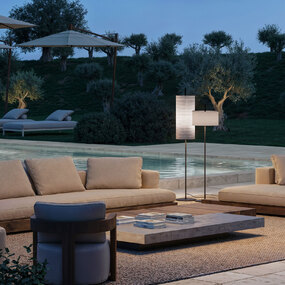 Lagoon Medium Outdoor Floor Lamp by Contardi