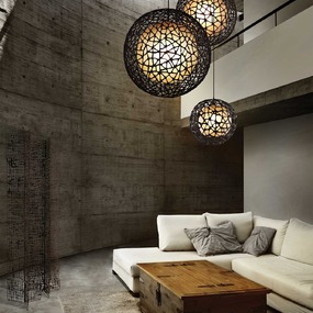 C-U C-ME Round Hanging Lamp by Hive by Kenneth Cobonpue