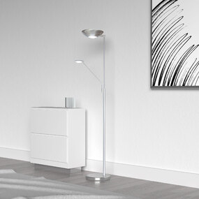 Mother & Son Modern Torchiere Reading Lamp