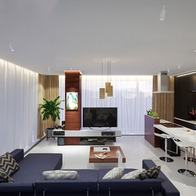 Verge Ceiling 5W Plaster-In System  by PureEdge Lighting