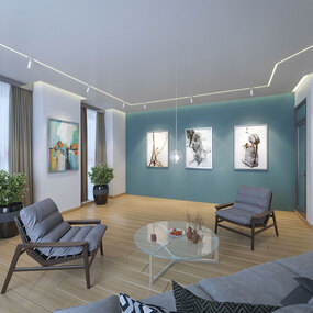 Verge Ceiling 5W Plaster-In System  by PureEdge Lighting