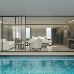 Verge Ceiling 5W Plaster-In System  by PureEdge Lighting