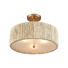 Abaca Semi Flush Ceiling Light