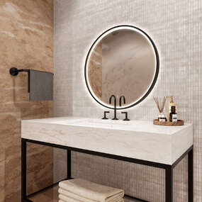 Brilliance Round Lighted Mirror by Electric Mirror