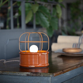 Retro Industrial Cage Table Lamp