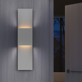 Flat Box Up/Down Panel Outdoor Wall Light