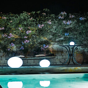 Flatball Indoor Outdoor Table Lamp by Smart & Green