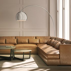 Georges Reading Room Arc Floor Lamp by George Kovacs