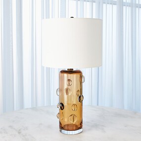 Amber Glass Table Lamp