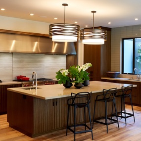 Tempest Linen Drum Pendant by Hammerton Studio